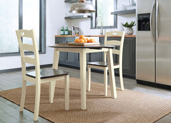View Woodanville Dining Drop Leaf Table w/ 2 Chairs