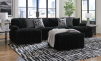 MIDNIGHT MADNESS 3 PC DUAL CHAISE W/OTTOMAN
