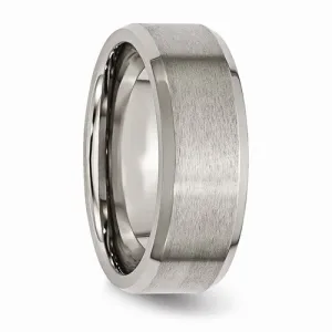Gents Titanium Beveled Edge Band