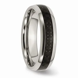Ladies Titanium Black Carbon Fiber Band