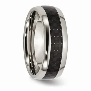 Gents Titanium Black Carbon Fiber Band