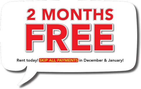 Scratch up and win up to 2 months FREE! Rent today! SKIP ALL PAYMENTS in December and January!