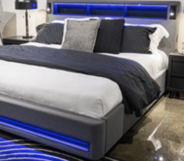 Verishaw Queen Bed w/LED's & BlueTooth
