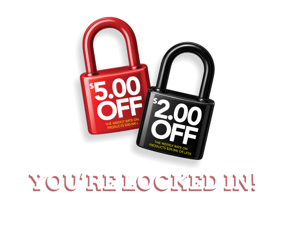 You&rsquo;re Locked in! Check your email for your coupons and we'll see you in stores for our Customer Appreciation event April 17th - April 18th!!